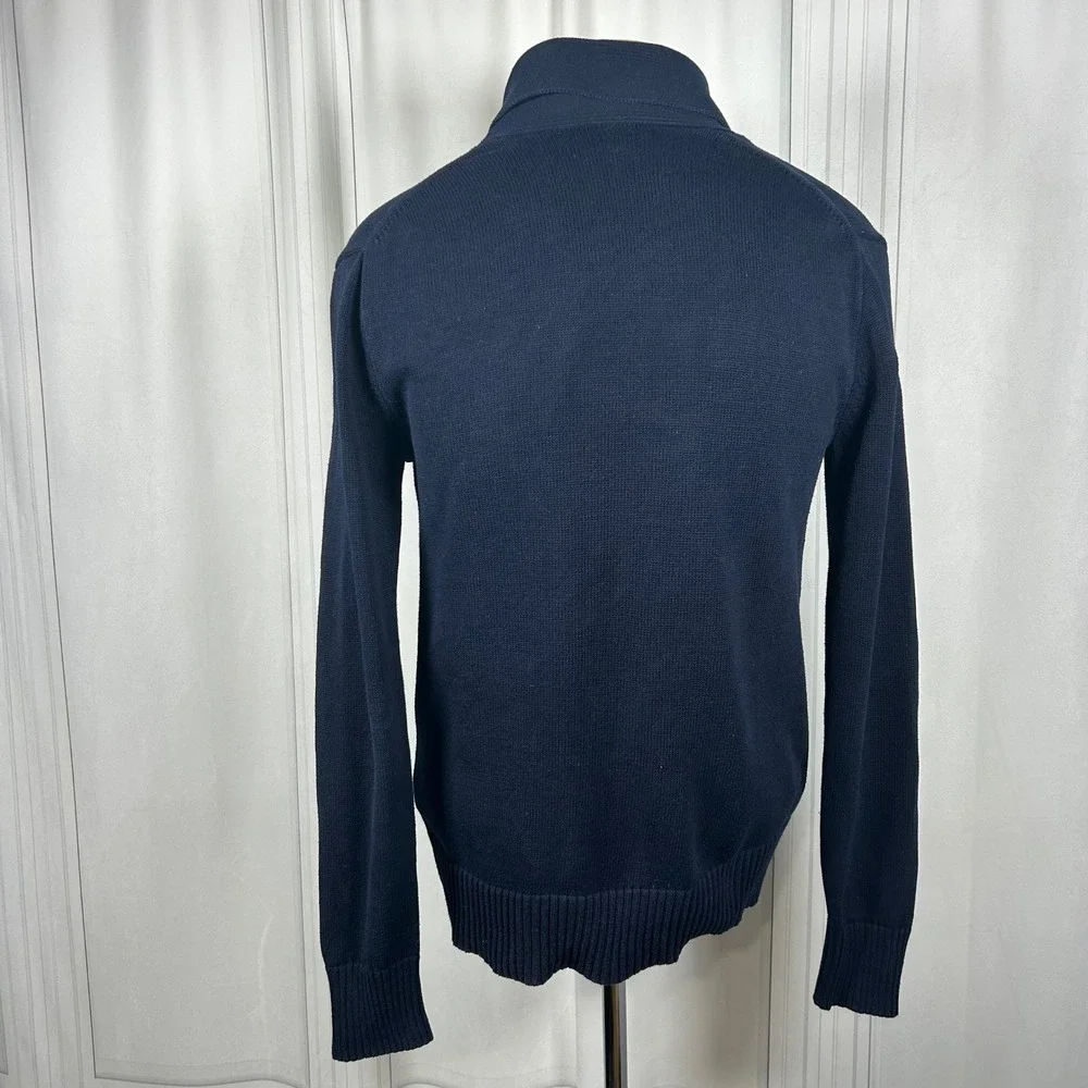 J.Crew Mens Navy Blue Rope Toggle Shawl Collar Cardigan Sweater M